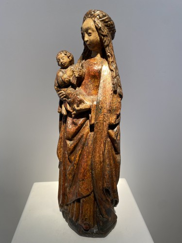 Art sacré, objets religieux  - Vierge à l'enfant Jésus - Malines (1500-1510)