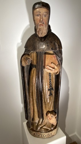Religious Antiques  - Saint Anthony the Abbot, France 16th century