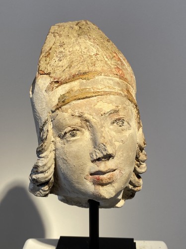 Renaissance - Head of a young bishop, France 15th century