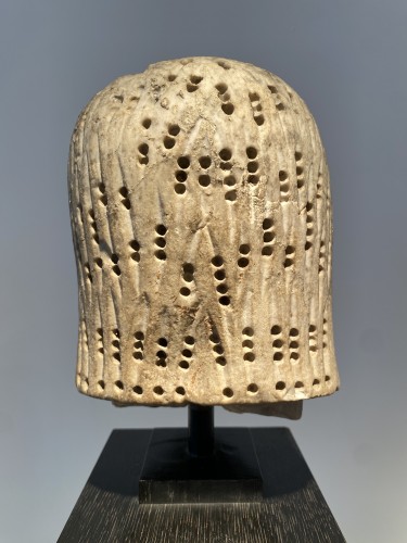 Marble head of Man, Southern Italy 12th century - Middle age