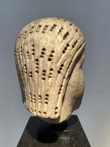 Middle age - Marble head of Man, Southern Italy 12th century