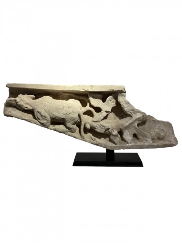 Crouching Monster Frieze Fragment, France circa 1400