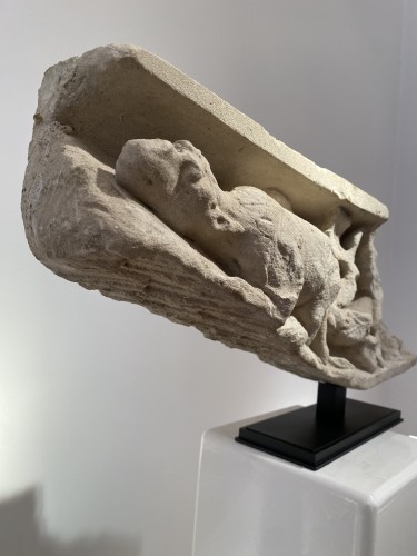 Middle age - Crouching Monster Frieze Fragment, France circa 1400