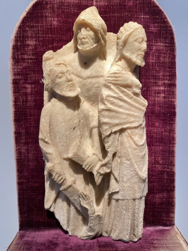 The Betrayal of Christ, Nottingham alabaster 15th century - Religious Antiques Style Middle age