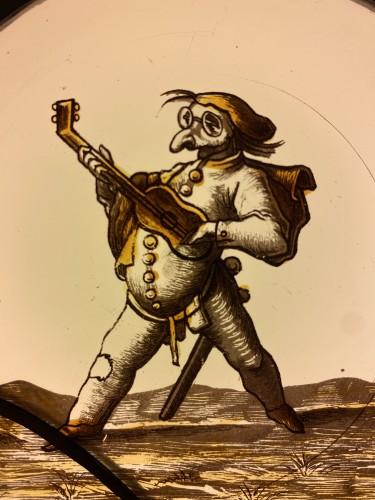 17th century - Two Grotesque musicians, France 17th century