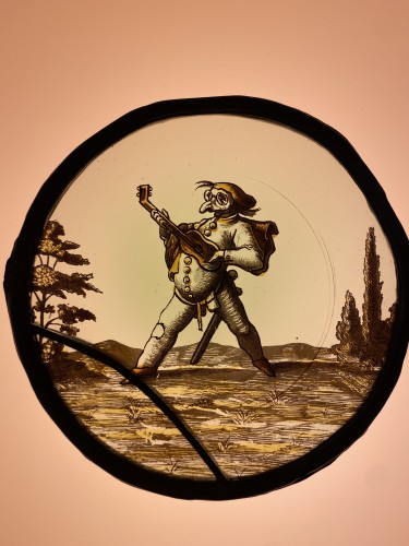 Two Grotesque musicians, France 17th century - Louis XIV