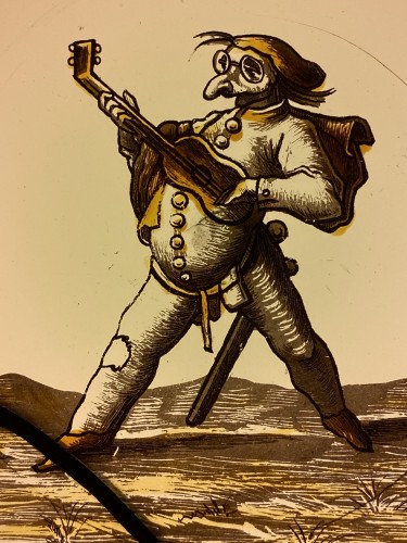 Louis XIV - Two Grotesque musicians, France 17th century