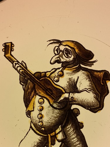 Antiquités - Two Grotesque musicians, France 17th century
