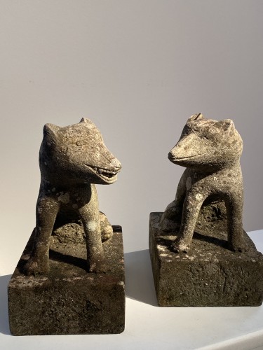 Deux kitsune - Japon, fin de l'époque Edo 1800-1850 - Arts d