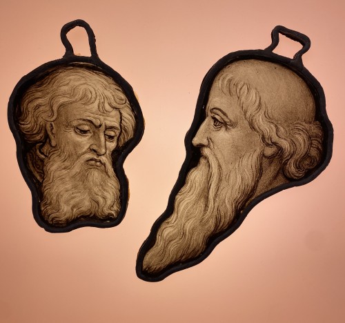 Antiquités - Two bearded men, France 16th century