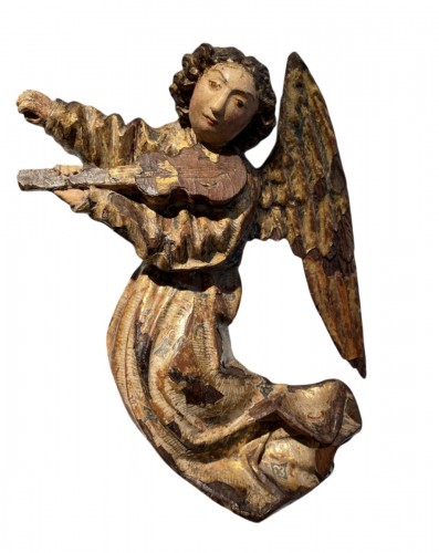 Ange jouant de la vielle, Flandre XVIe siècle