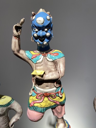 Kui Xing et deux acolytes, Chine vers 1900 - Arts d