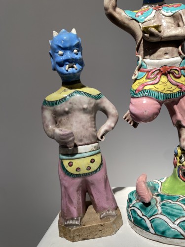 Kui Xing et deux acolytes, Chine vers 1900 - Seghers & Pang Fine Arts