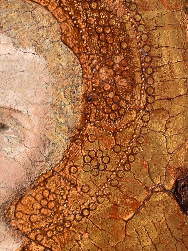 Middle age - Madonna with Child and Goldfinch, Italy first half of 14th century