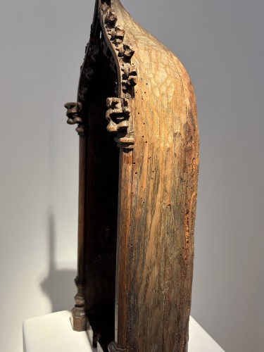 Antiquités - Niche en Chêne, Flandre XVe siècle