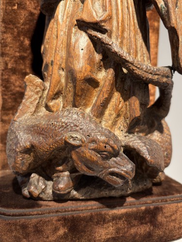 Sainte Marguerite d'Antioche, Flandre XVIe siècle - Art sacré, objets religieux Style Renaissance
