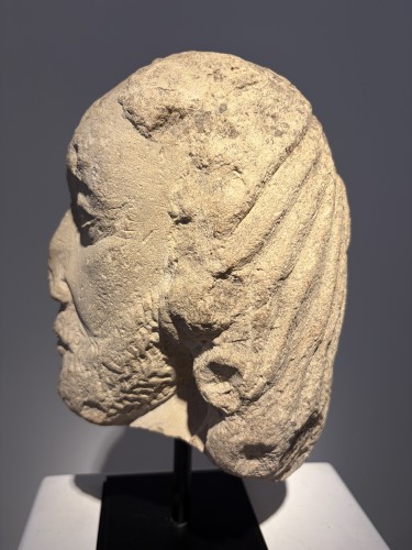 XIe au XVe siècle - Tête d'un homme Saint, France circa 1450