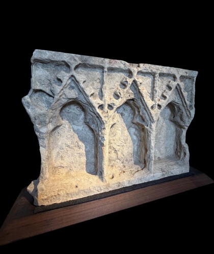 Moyen Âge - Grand triptyque en pierre (France, vers 1400)