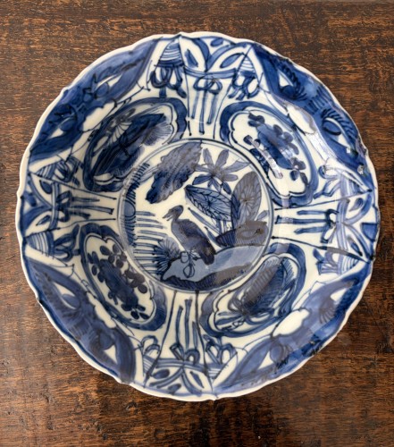 Eight Chinese Blue and White 'Kraak' Bowls (China, Ming 17th cent) - Asian Works of Art Style 