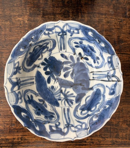 Asian Works of Art  - Eight Chinese Blue and White 'Kraak' Bowls (China, Ming 17th cent)