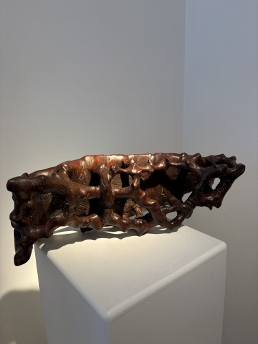Antiquités - Socle en bois sculpté, Japon fin de l'époque Edo, début du XIXe siècle