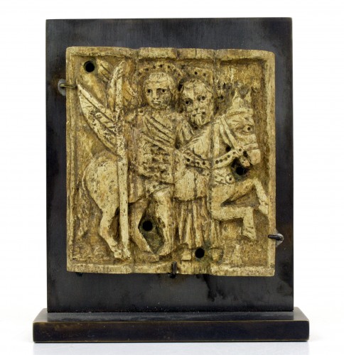 Relief en os représentant une scène religieuse (Moyen Orient, XIIe siècle)