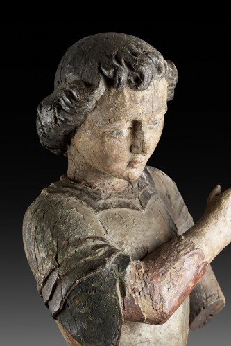 Archangel Michael, France, 16th century - Sculpture Style Middle age