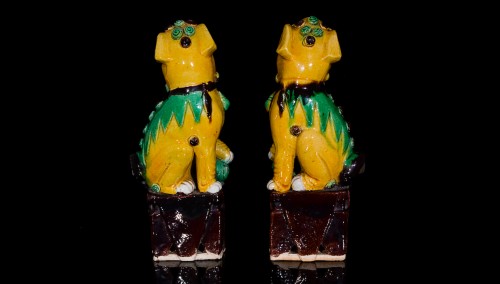 Pair of Guardian Lions (Kangxi, 1662-1722) - 