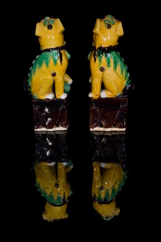 Antiquités - Pair of Guardian Lions (Kangxi, 1662-1722)