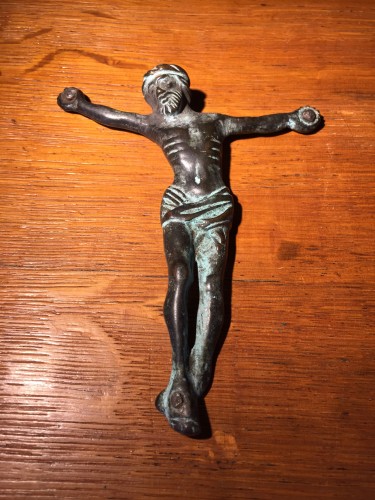 Corpus en Bronze, Flandre XVIe siècle - Art sacré, objets religieux Style Moyen Âge