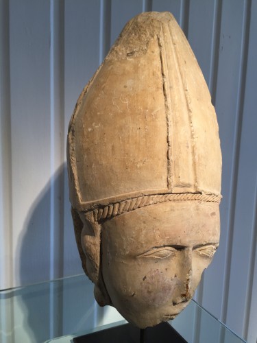 Sculpture  - Bischop’s head, Central France 14th century