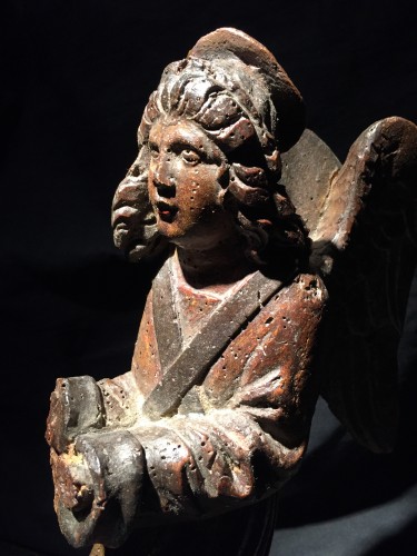 <= 16th century - Wooden Angel , 16th century