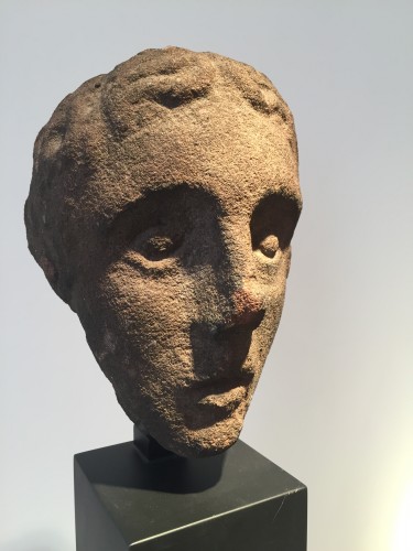 Head of a Youth (West Britain, 14th century) - Sculpture Style Middle age