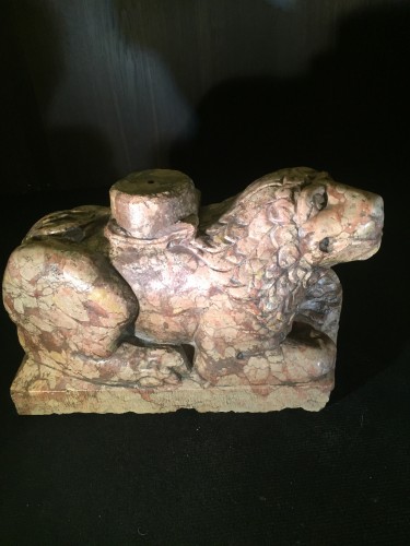 Sculpture Sculpture en Marbre - Deux Lions Stylophores, Italie vers 1400