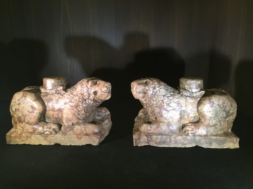 Two Stylophore Lions, Italy circa 1400 - Middle age