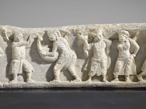 Frieze with Dancers and Musicians (Gandhara, 2nd-4th century) - 