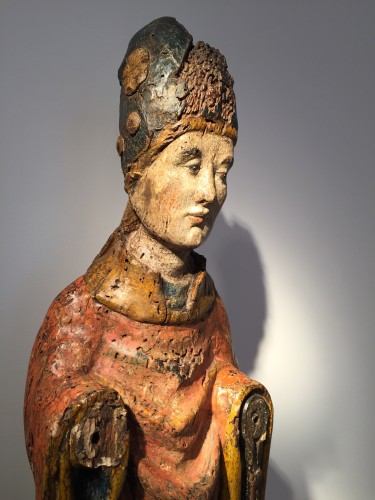 Antiquités - Holy Bishop (Rhine valley, 14th century)