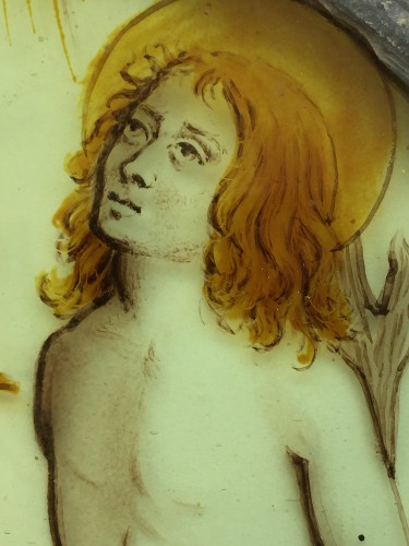 Stained Glass Roundel of Saint Sebastian (Flanders, ca 1500) - 