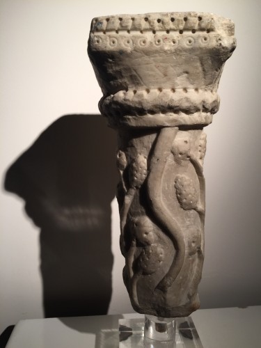 Marble column fragment (Italy, end of 12th cent) - Sculpture Style Middle age