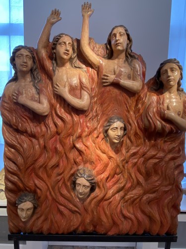 Sculpture  - Seven Souls in Purgatory (Spain, ca 1700) - Exceptional and monumental