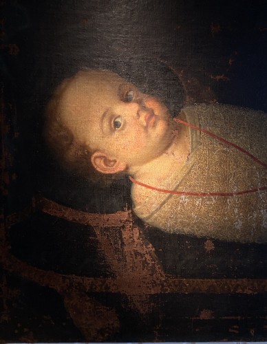 Commemorative Funerary Painting of a Swaddled Child (Italy, 17th cent.) - 