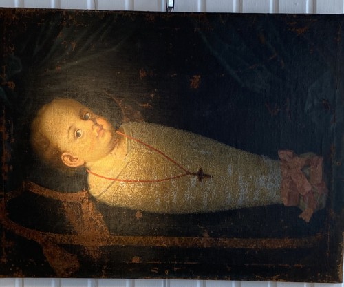 Commemorative Funerary Painting of a Swaddled Child (Italy, 17th cent.) - Renaissance