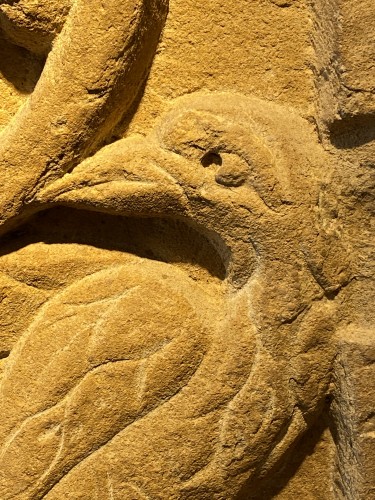 Sculpture Sculpture en pierre - Stèle avec Griphon et Oiseau (Italie, XIIIe)