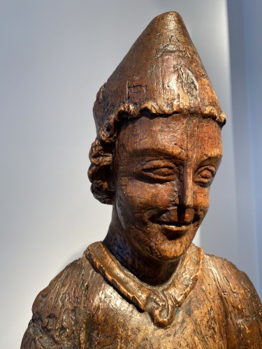 Antiquités - Évèque sur trône - France, XIVe siècle