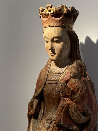 Enthroned Virgin with Child, France 14th century - Middle age