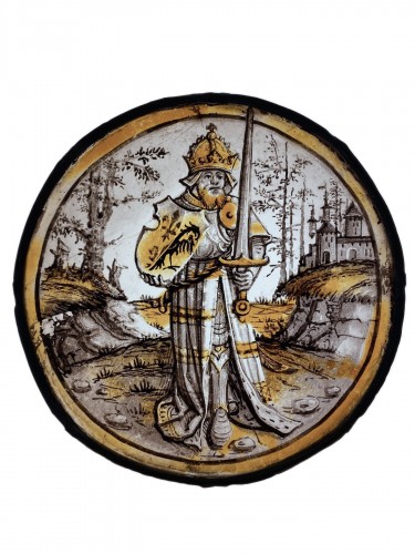 Roundel with Emperor Charlemagne, Germany, earl 16th century