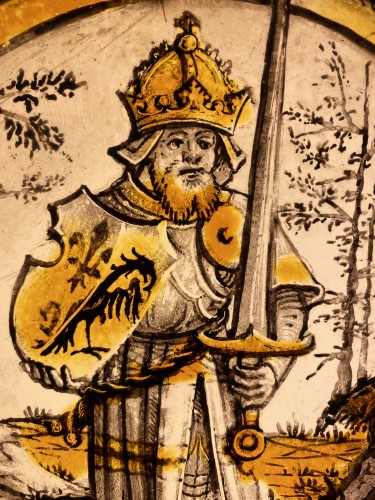 Rondel avec Charlemagne, Allemagne début XVIe - Objets de Curiosité Style Renaissance