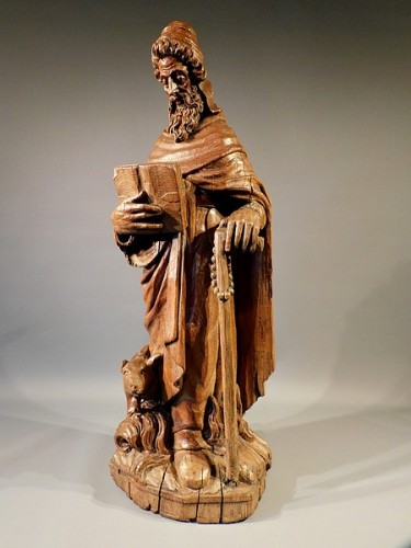 Saint Anthony (Flanders, ca 1600) - Religious Antiques Style Renaissance