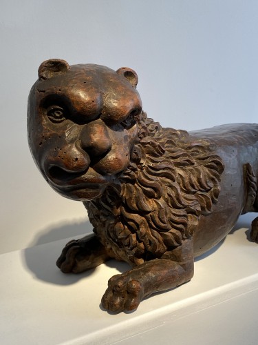Lion sculpté (Italie, vers 1500) - Sculpture Style Renaissance