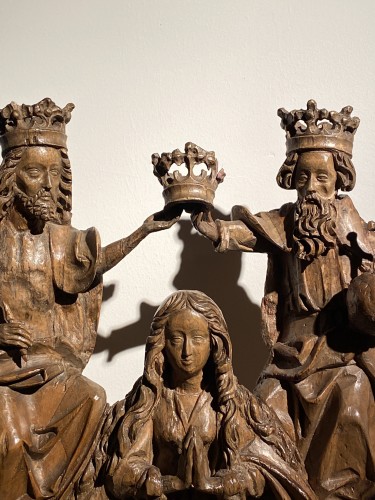 Couronnement de la Vierge (Allemagne, XVIe) - Sculpture Style Renaissance